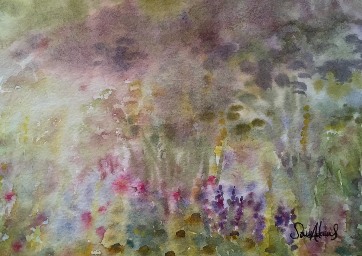 Colours of the garden in Autumn by Samantha Adams professional watercolorist