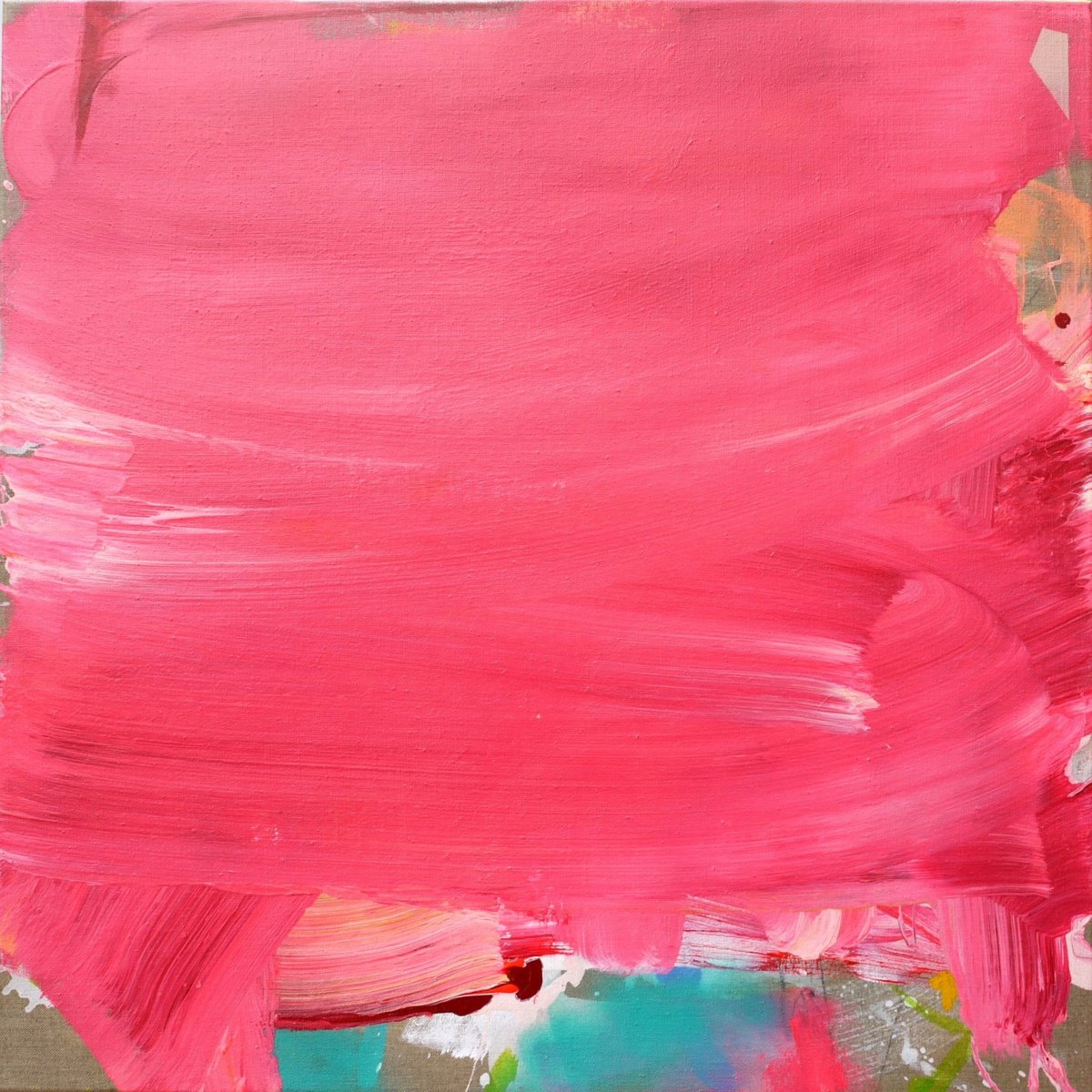 Abstract Painting By Daniela Schweinsberg, 31 X 31, Lost Myself In Pink, Original Artwork