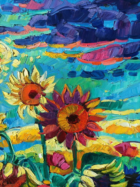 When the Sunflowers kiss the clouds