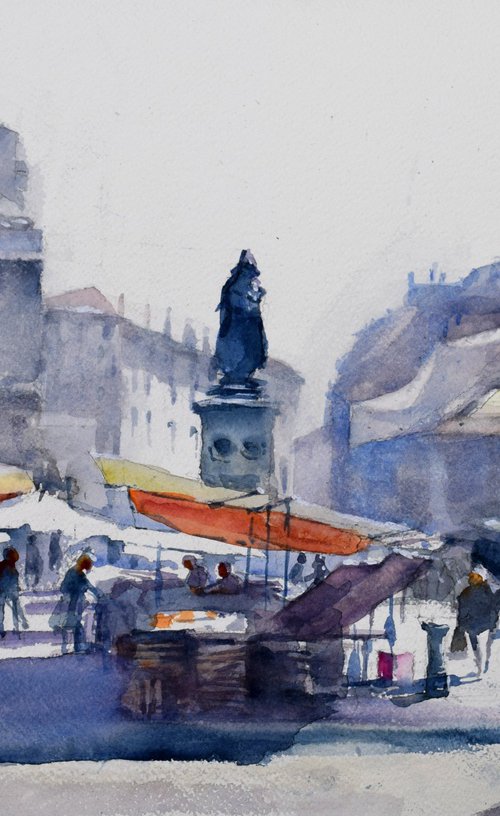 Roma campo de' fiori 2 by Goran Žigolić Watercolors