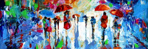 Rain, people and umbrellas by Kovács Anna Brigitta