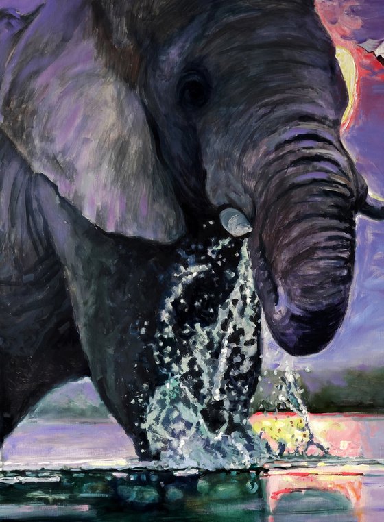 Giants at the River Watering Hole