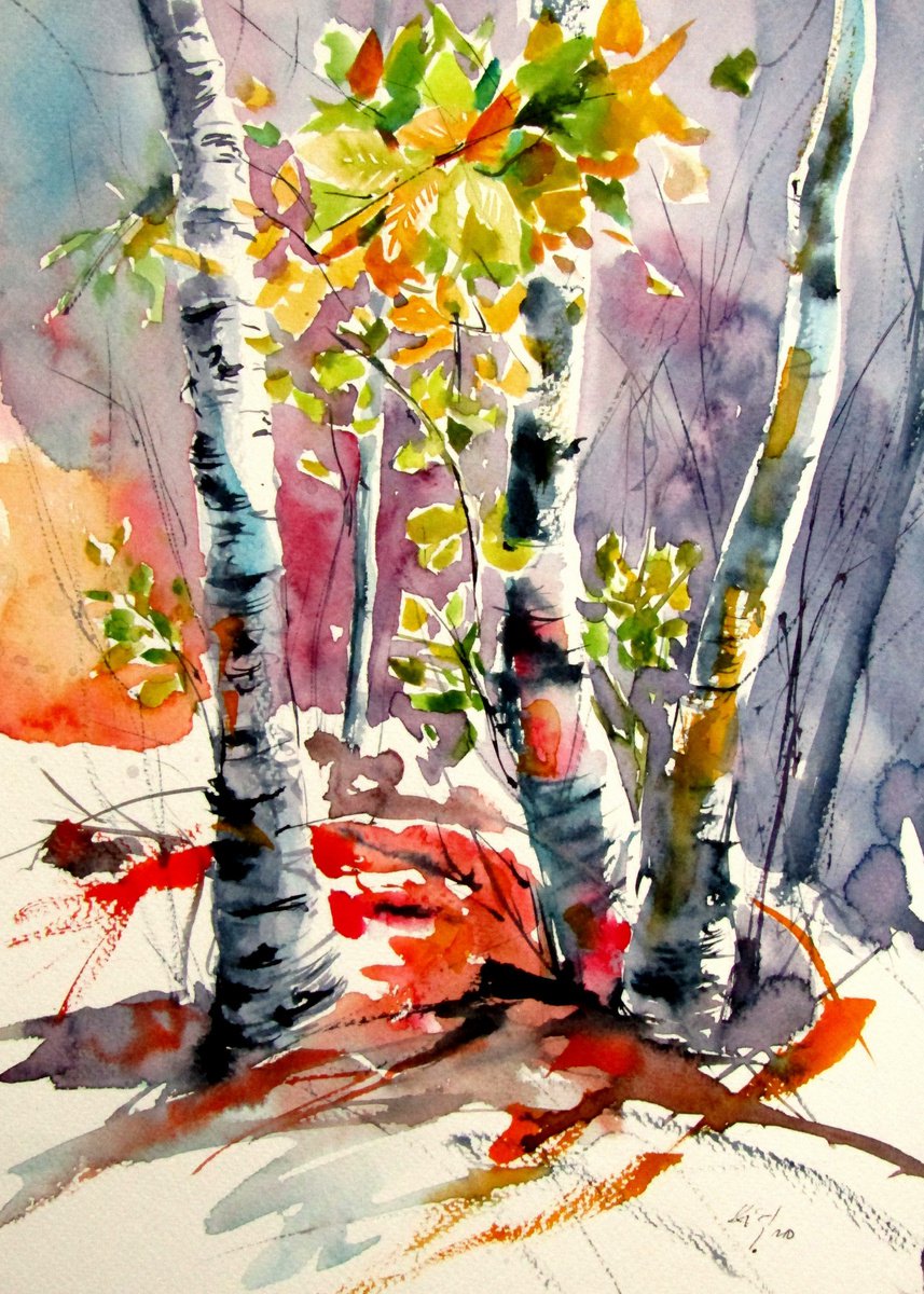 Autumn forest impression /35 x 25 cm/ by Kovcs Anna Brigitta