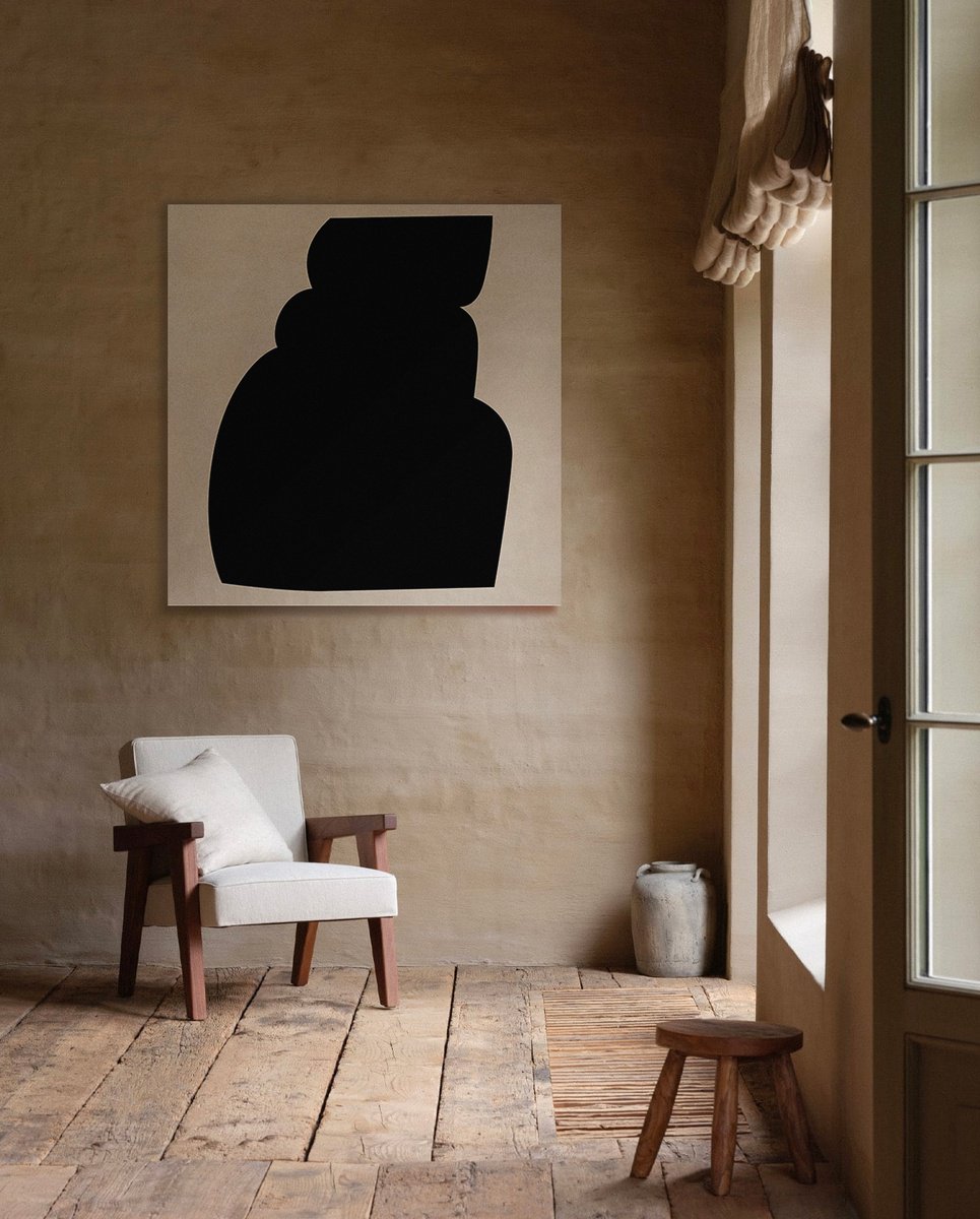 Geometric Abstract Acrylic Painting By Anna Pepe, 47 X 47, Forms 23, Original Artwork