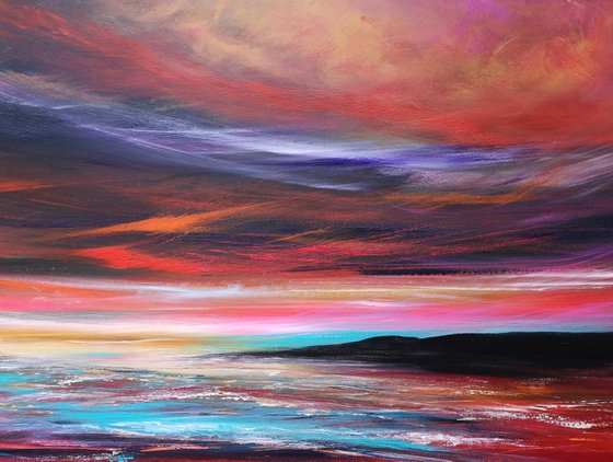 Twilight Blaze - seascape, emotional, panoramic