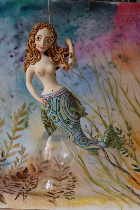 Mermaid,  Wall sculpture by Elya Yalonetski.