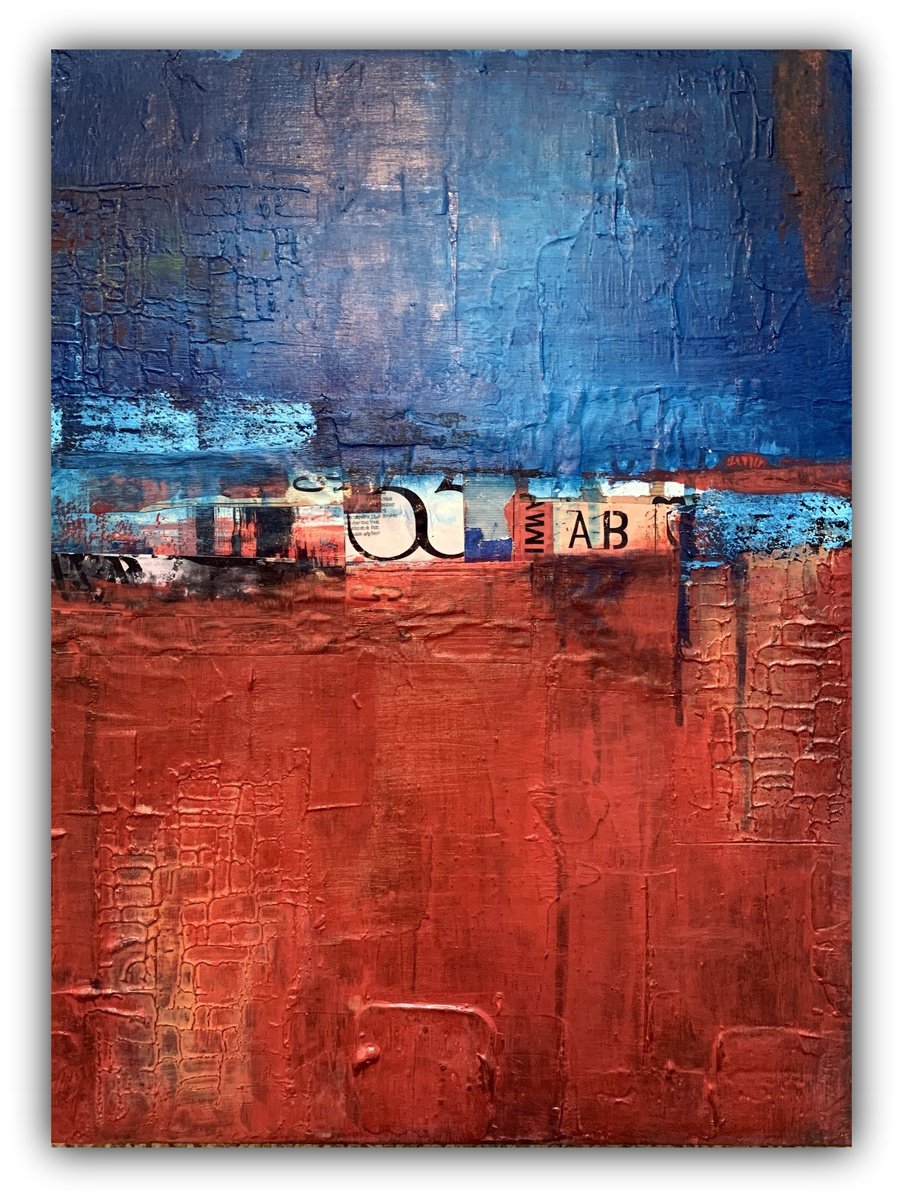 Abstract Painting By Elizabeth Moran, 18 X 24, Elemental, Original Artwork