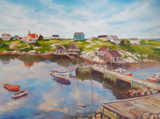 Fisherman's village (30x40x1.5'')