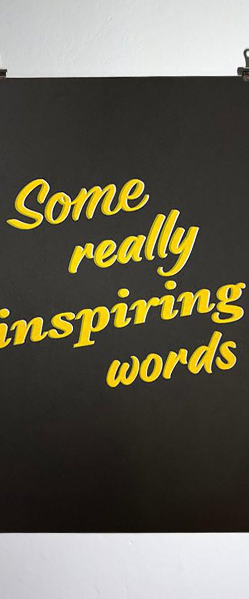 Some really inspiring words by Colour Black