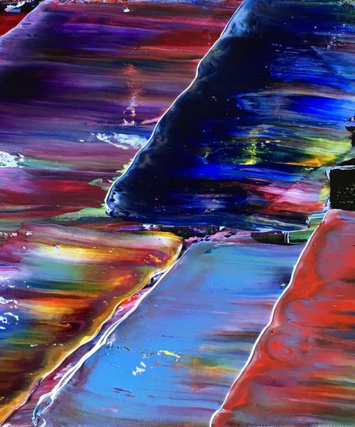 "Angling For You" - FREE USA SHIPPING - Original PMS Oil Painting On Canvas - 24" x 12" by Preston M. Smith (PMS)