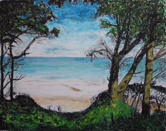 Beach Trees Pastel