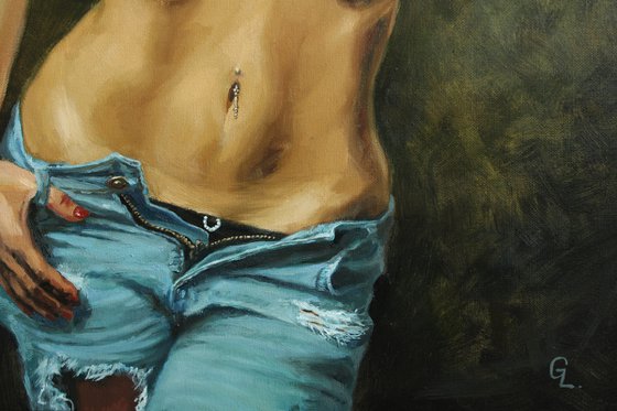 Levis. Original painting 50x70 cm. As a gift.