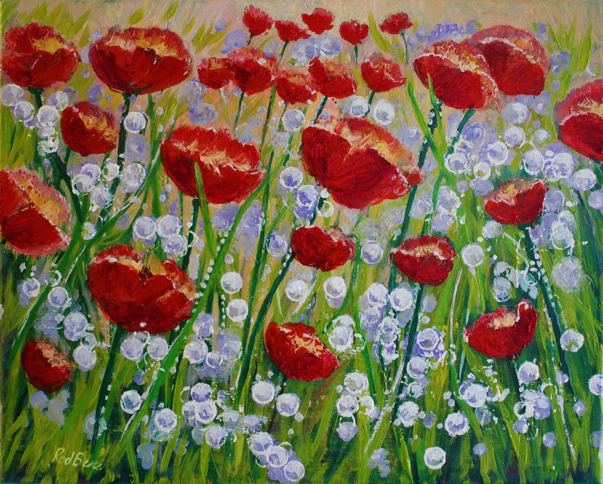 Raindrops and Poppies by Rod Bere