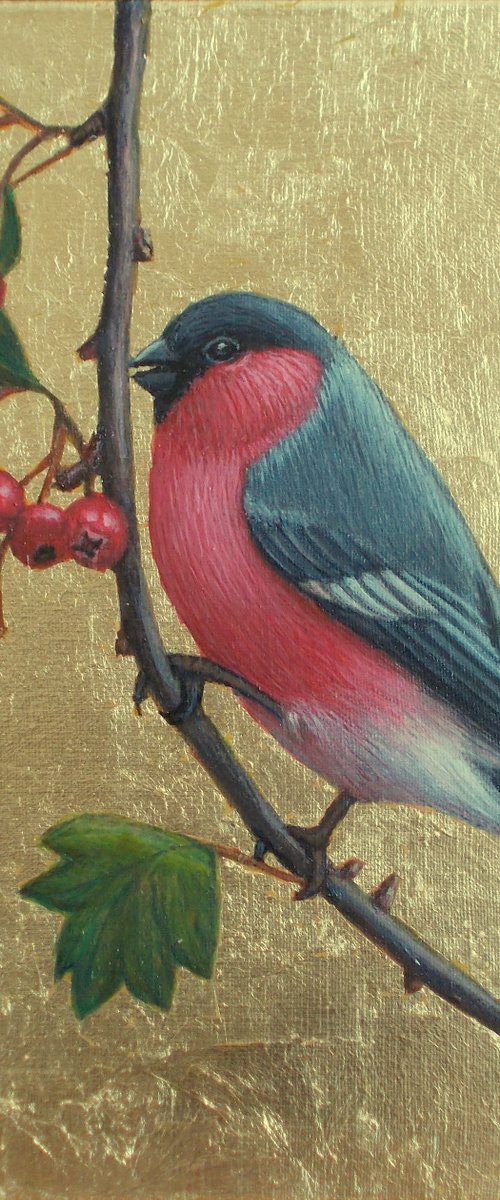 birds “Bullfinch on a Branch” by Tatyana Mironova