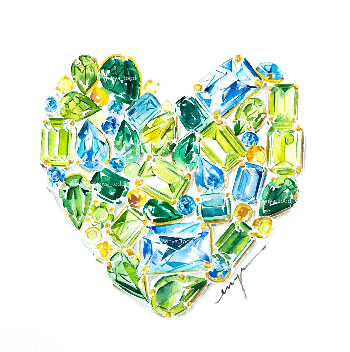 Heart gems by Enya Todd