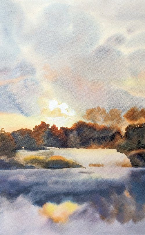 The sunrise is blazing by Yurii Pashkov