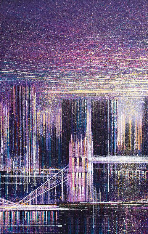 London - Tower Bridge Under Moonlight by Marc Todd