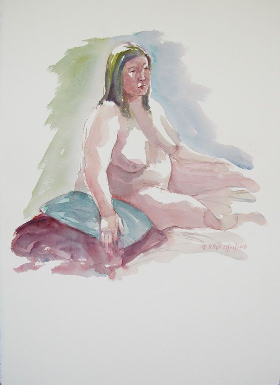 Seated female nude