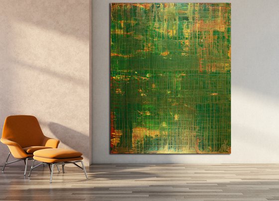 On solid ground (Iridescent spectra) XL abstract painting
