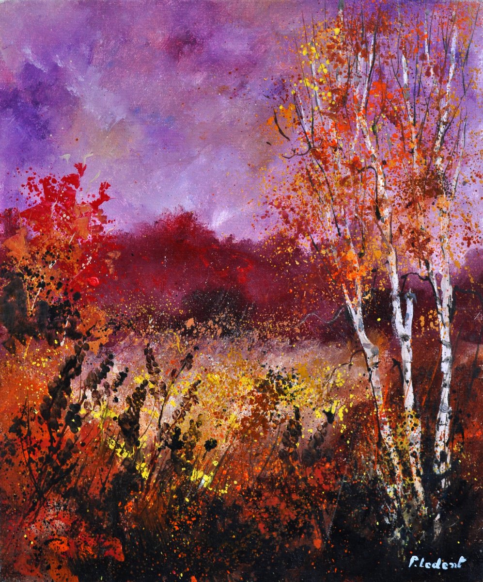 Aspen trees in autumn by Pol Henry Ledent