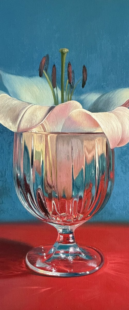 Lily - still life with white flower by Anastasia Parfilo