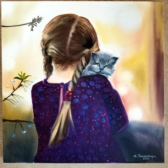 Girl with a Kitten