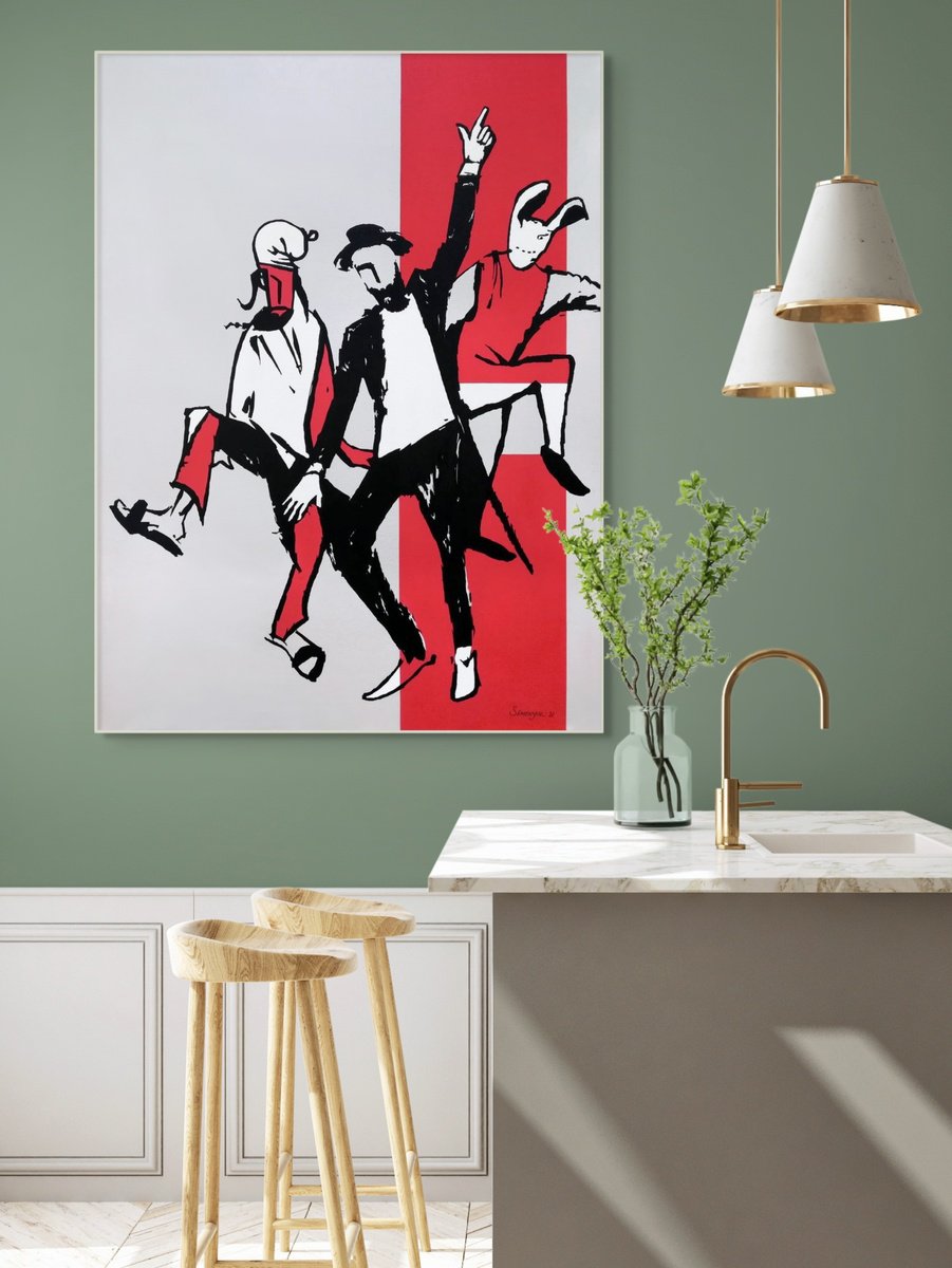 Urban And Pop Acrylic Painting , Pure Energy Of Dance By Evgen Semenyuk, 35 X 47, Artwork For Sale On Artfinder