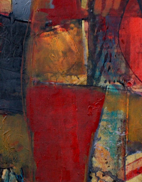 ABSTRACTION AU VASE ROUGE