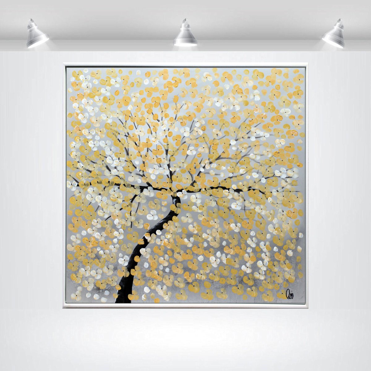  Golden Tree By Edelgard Schroer, 29 X 29, Artwork For Sale On Artfinder