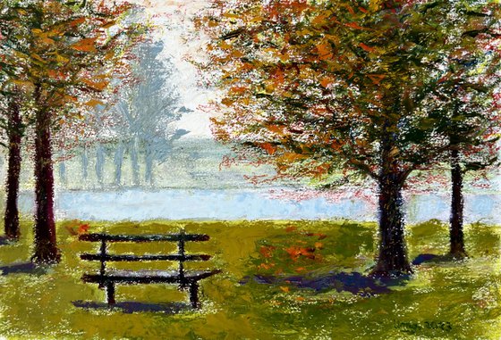 Park Bench in Autumn