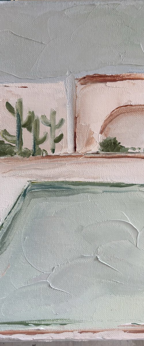 Desert cactus swimming pool by Daniela Nocito