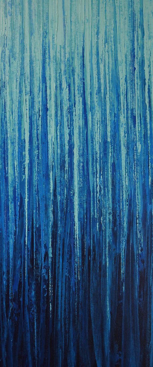 Blues - Textured Abstract by Suzanne Vaughan