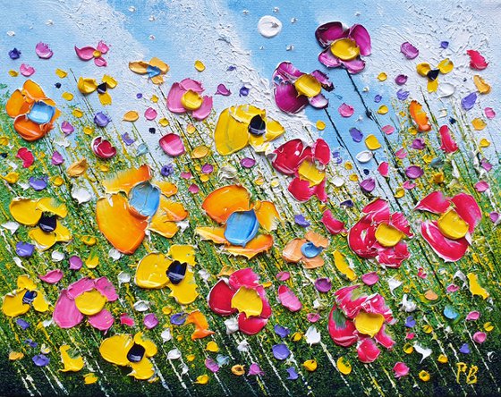 "Spring Meadow Flowers in Love"