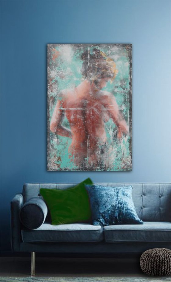 nude in turquoise