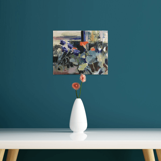 Cornflower, Nasturtium, Poppy