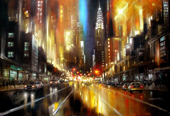 New York City lights3, 36x24 inches