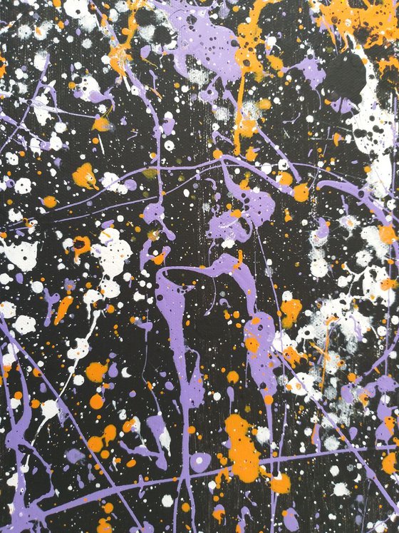 Jackson Pollock style acrylic on canvas by M.Y.