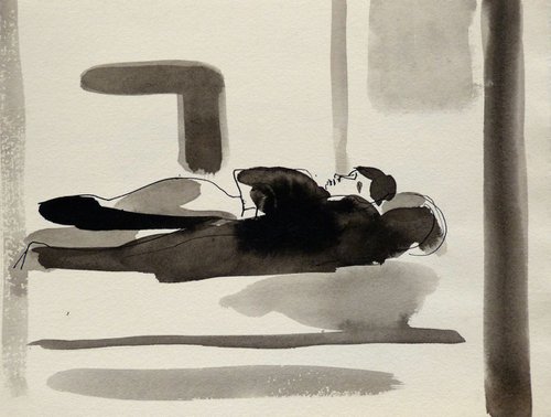 Sleeping Model, 25x19 cm by Frederic Belaubre