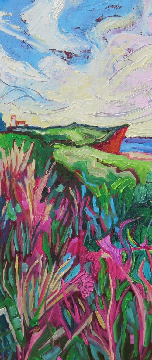 Hunstanton Lighthouse, Coastal Landscape by Mary Kemp