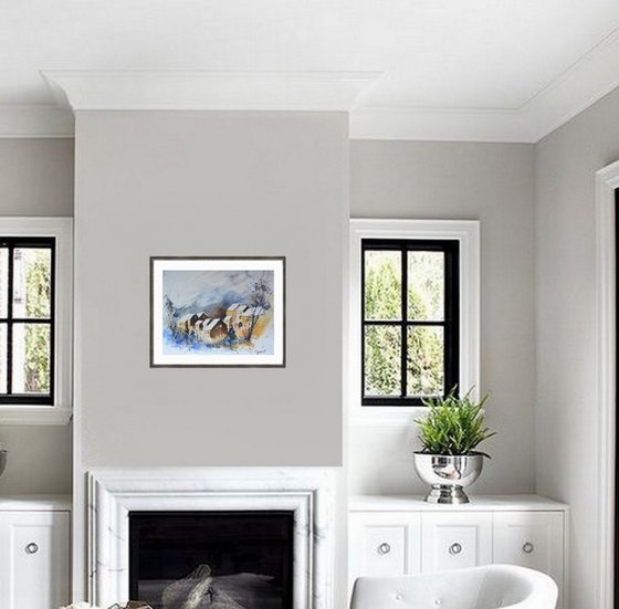 My village  watercolour