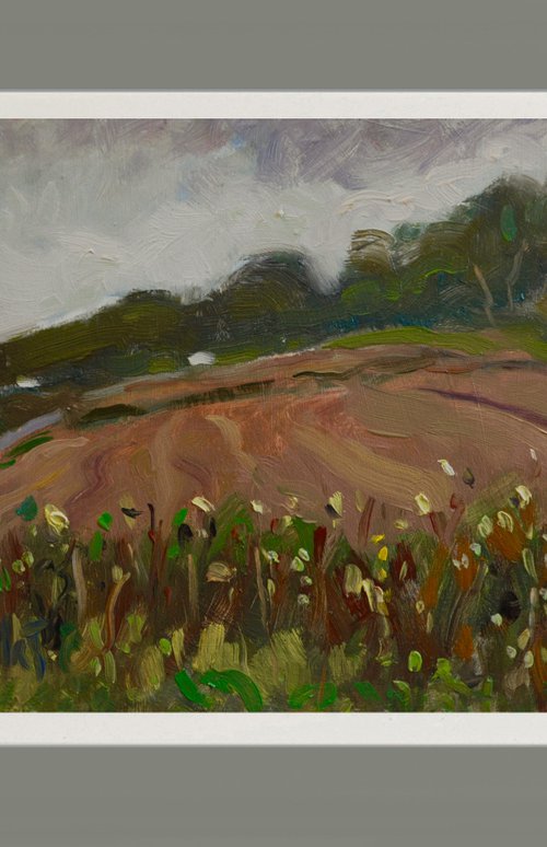 Landscape with Old Sunflowers by Andre Pallat