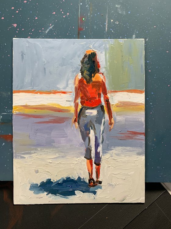 Walking woman.