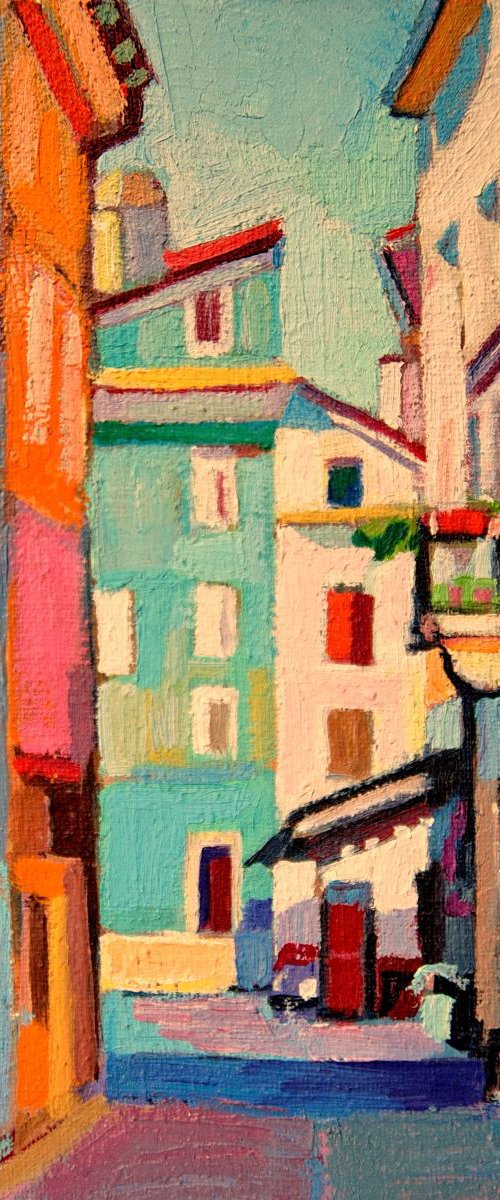 Coastal Street III  / Miniature by Maja Đokić Mihajlović