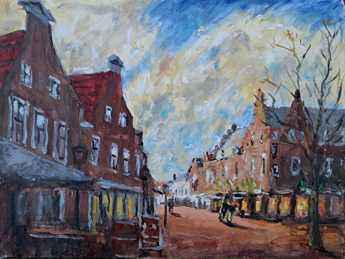  Old Dutch Town By Dimitris Voyiazoglou, 20 X 17, Artwork For Sale On Artfinder