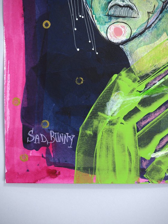 Sad Bunny - portrait