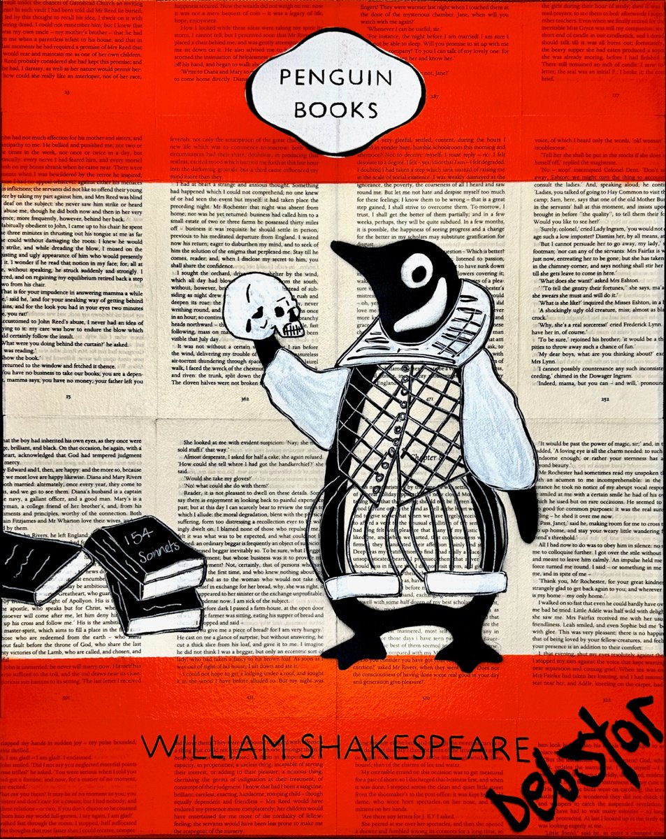 Urban And Pop Acrylic Painting , Penguin Books Shakespeare