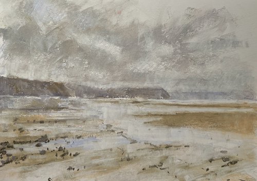 Widemouth Bay, rain by Louise Gillard
