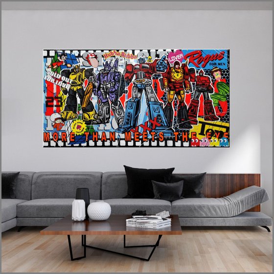 Transforming 190cm x 100cm Huge Texture Urban Pop Art