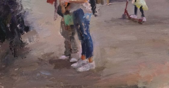 Two stage in passers-by's life