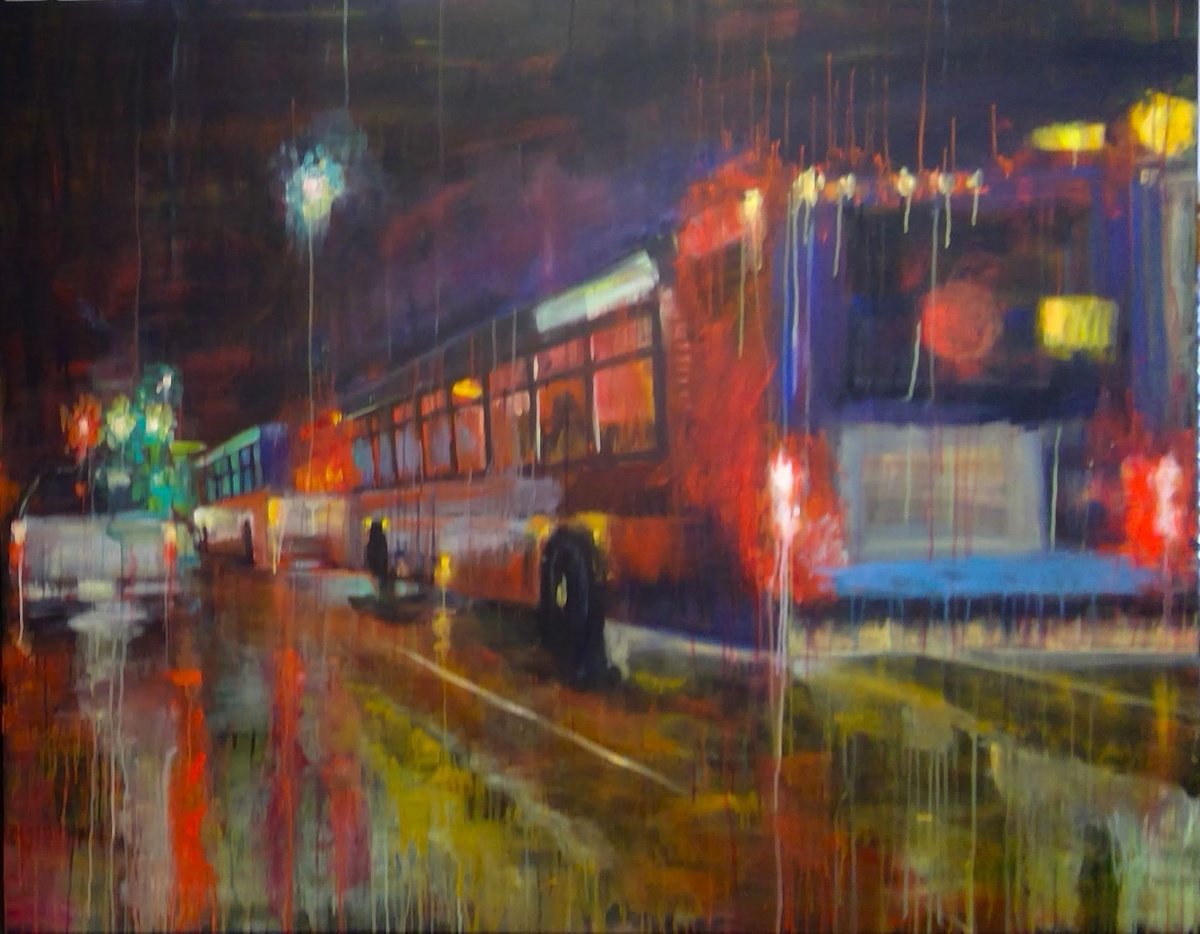 Bus Stop by Leah Kohlenberg Fine Art
